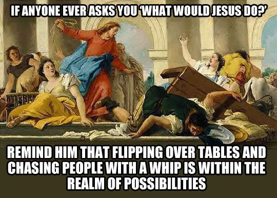 Pub Theology 4/18/23 — WWJD? How about flipping tables